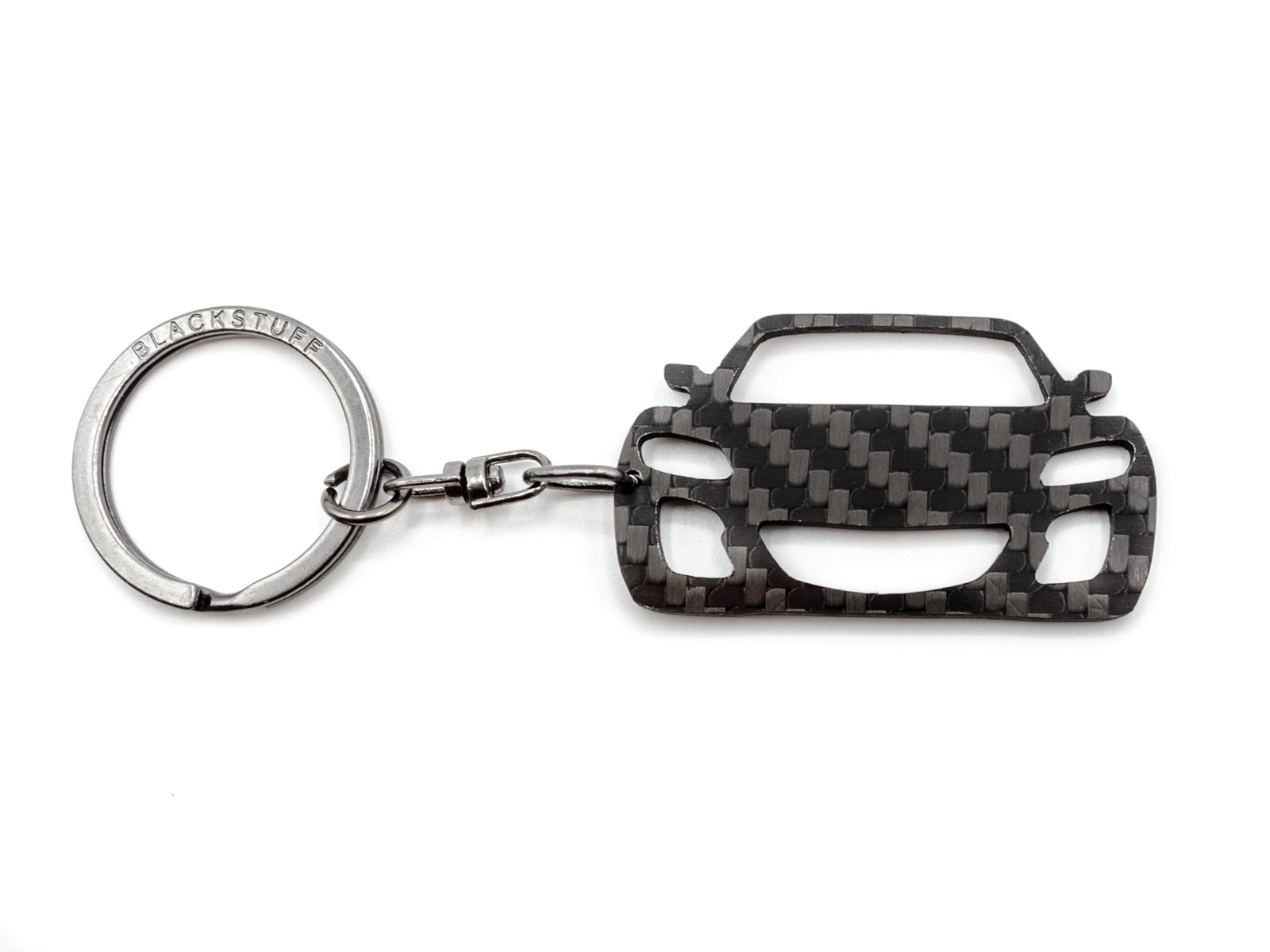 BlackStuff Carbon Fiber Keychain Keyring Ring Holder Compatible with RX8 BS-762