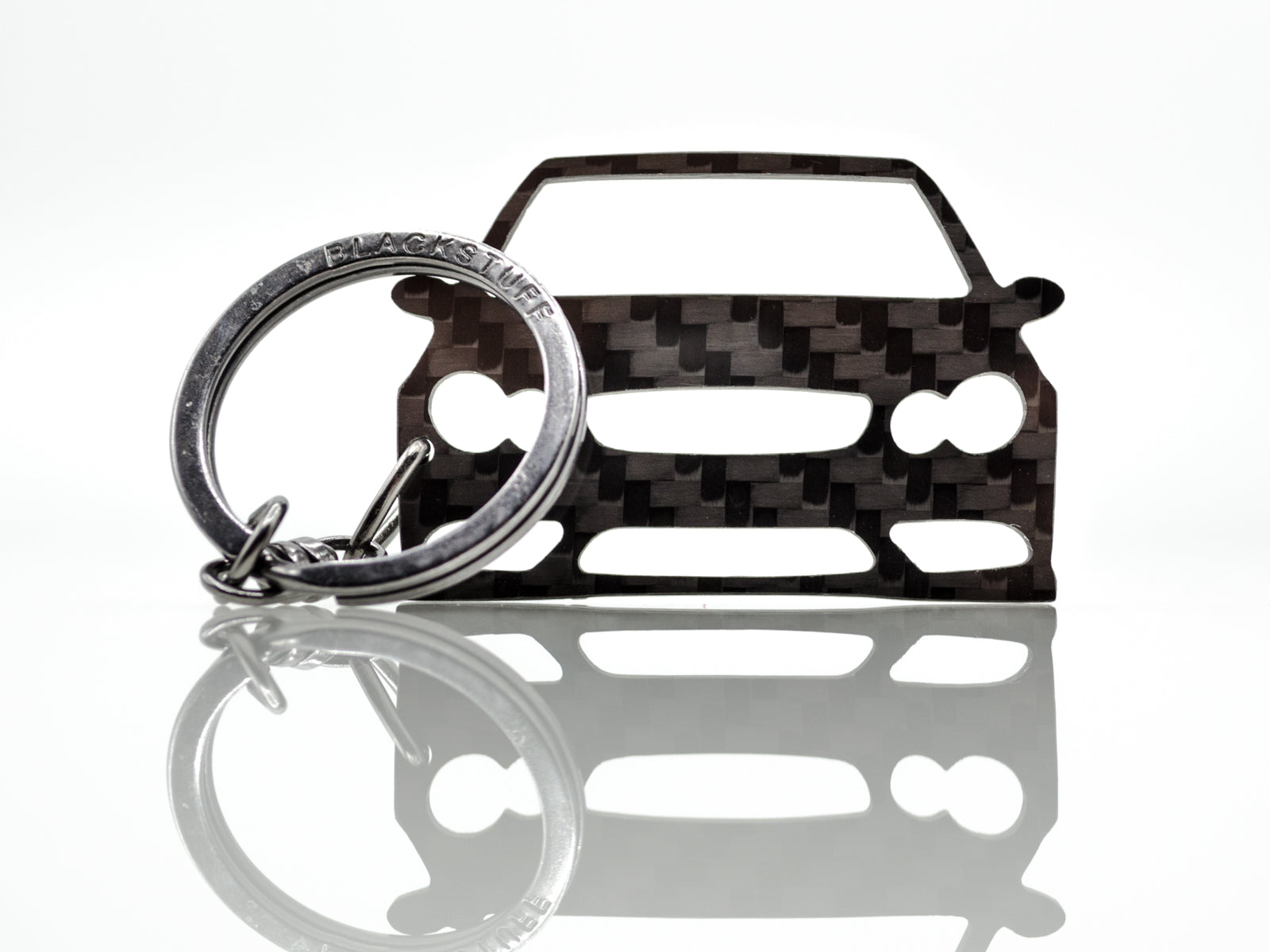 BlackStuff Carbon Fiber Keychain Keyring Ring Holder Compatible with C Class CLK Class C209 A209 2002-2009 BS-764