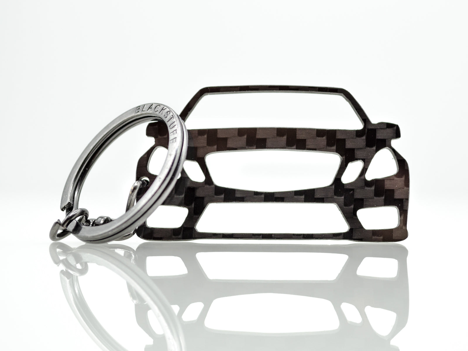 BlackStuff Carbon Fiber Keychain Keyring Ring Holder Compatible with E Class W212 2009-2012 BS-766