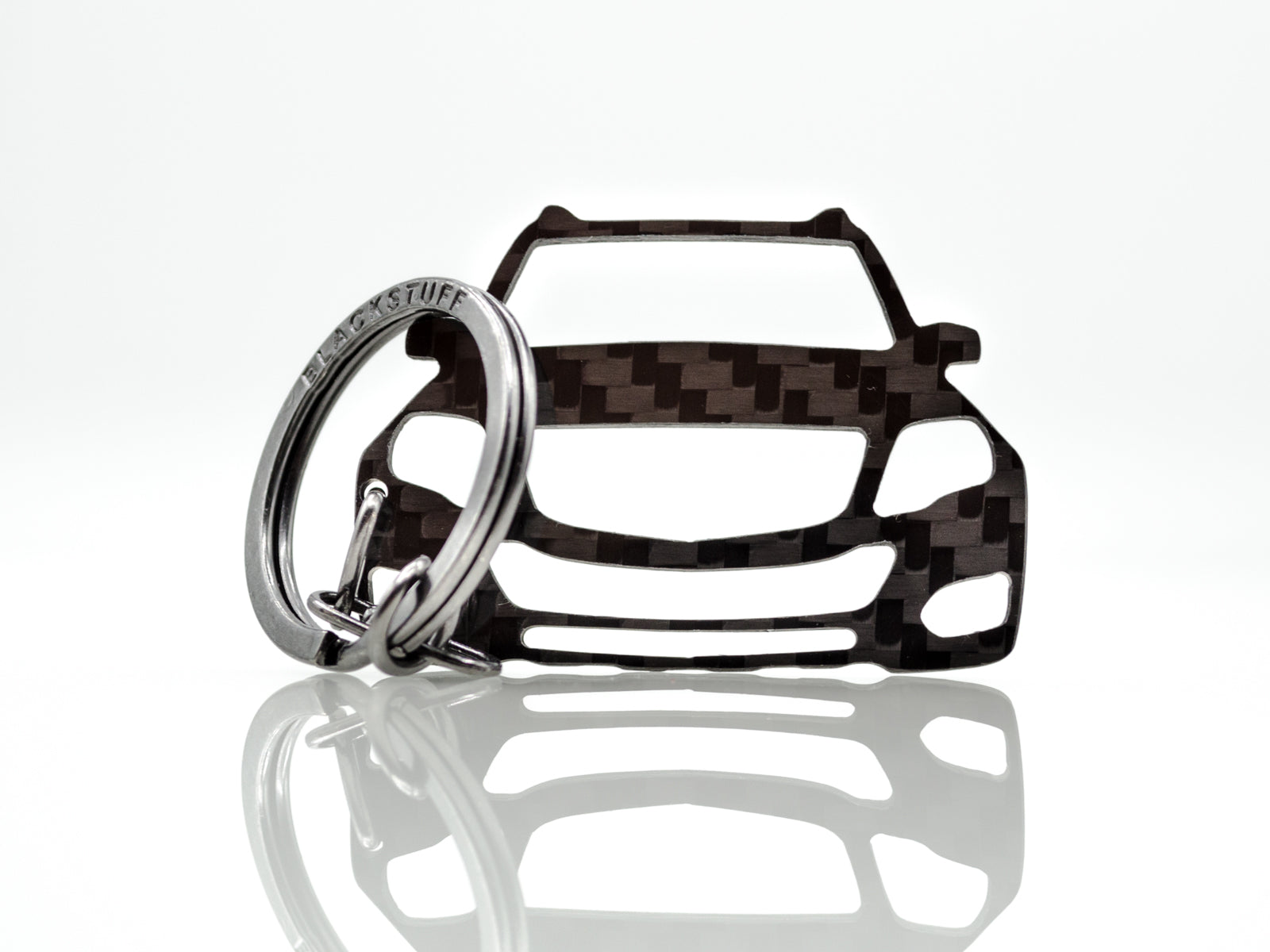BlackStuff Carbon Fiber Keychain Keyring Ring Holder Compatible with GLK Class X204 2008-2015 BS-767