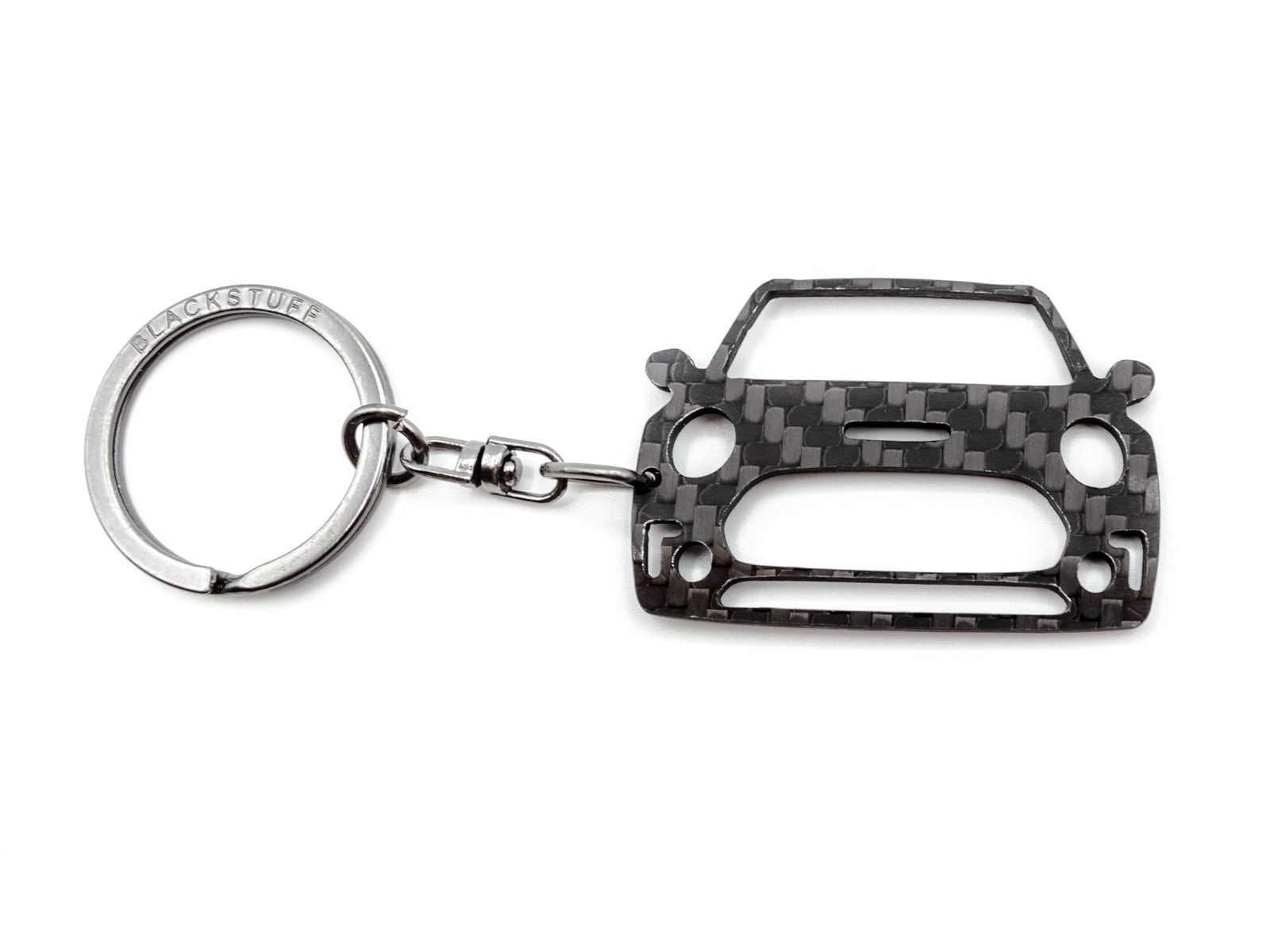 BlackStuff Carbon Fiber Keychain Keyring Ring Holder Compatible with Clubman S JCW F54 2015-2019 BS-771