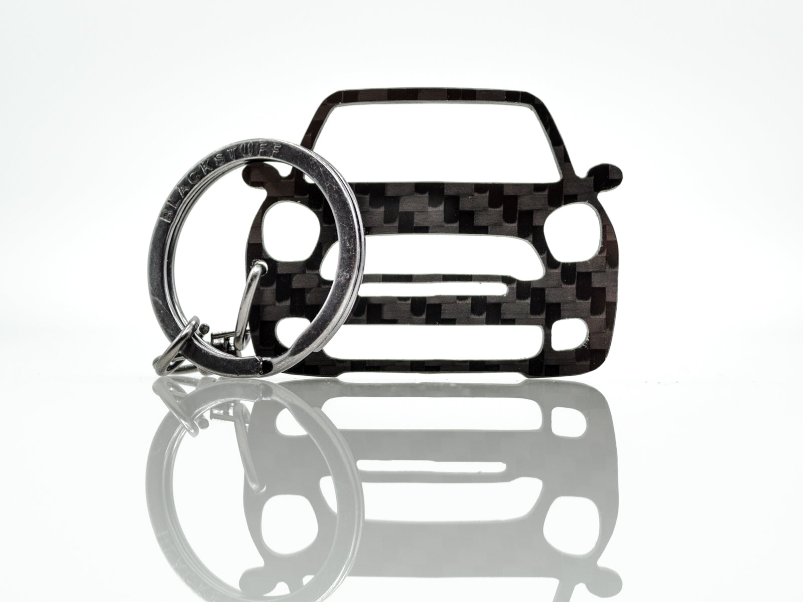 BlackStuff Carbon Fiber Keychain Keyring Ring Holder Compatible with Paceman JCW R61 2012-2016 BS-773