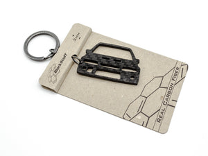 BlackStuff Carbon Fiber Keychain Keyring Ring Holder Compatible with Lancer Evo 6 VI BS-775