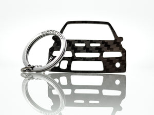 BlackStuff Carbon Fiber Keychain Keyring Ring Holder Compatible with Lancer Evo 6 VI BS-775