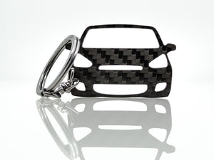 BlackStuff Carbon Fiber Keychain Keyring Ring Holder Compatible with Spacestar 2012-2019 BS-778