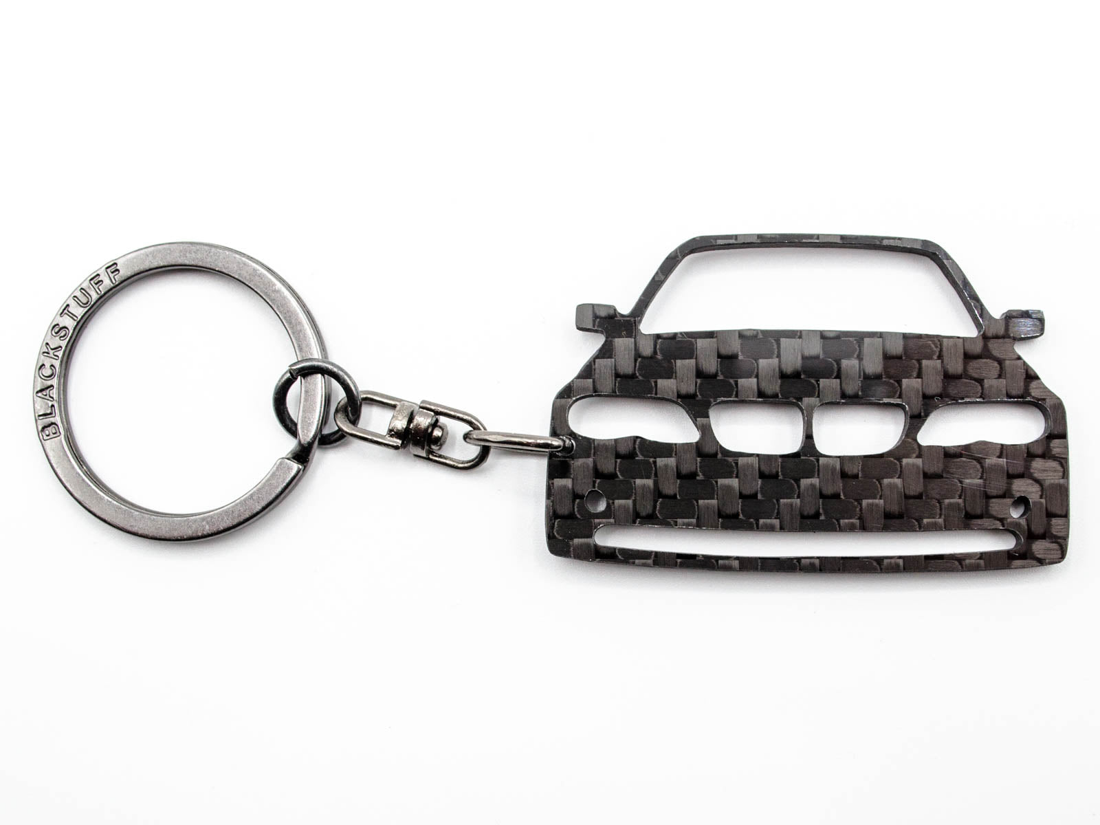 BlackStuff Carbon Fiber Keychain Keyring Ring Holder Compatible with M3 E46 Facelift BS-825