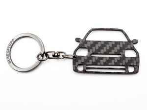 BlackStuff Carbon Fiber Keychain Keyring Ring Holder Compatible with Clio II Sport Phase 1 1998-2001 BS-826