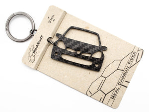 BlackStuff Carbon Fiber Keychain Keyring Ring Holder Compatible with Clio III Sport RS 2005-2012 BS-828