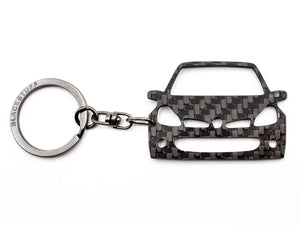 BlackStuff Carbon Fiber Keychain Keyring Ring Holder Compatible with Clio III Sport RS 2005-2012 BS-828