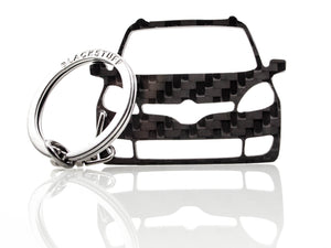 BlackStuff Carbon Fiber Keychain Keyring Ring Holder Compatible with Scenic III Grand Scenic III 2009-2016 BS-829