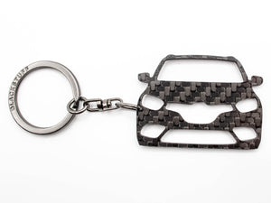 BlackStuff Carbon Fiber Keychain Keyring Ring Holder Compatible with Scenic IV Grand Scenic IV 2016 BS-830