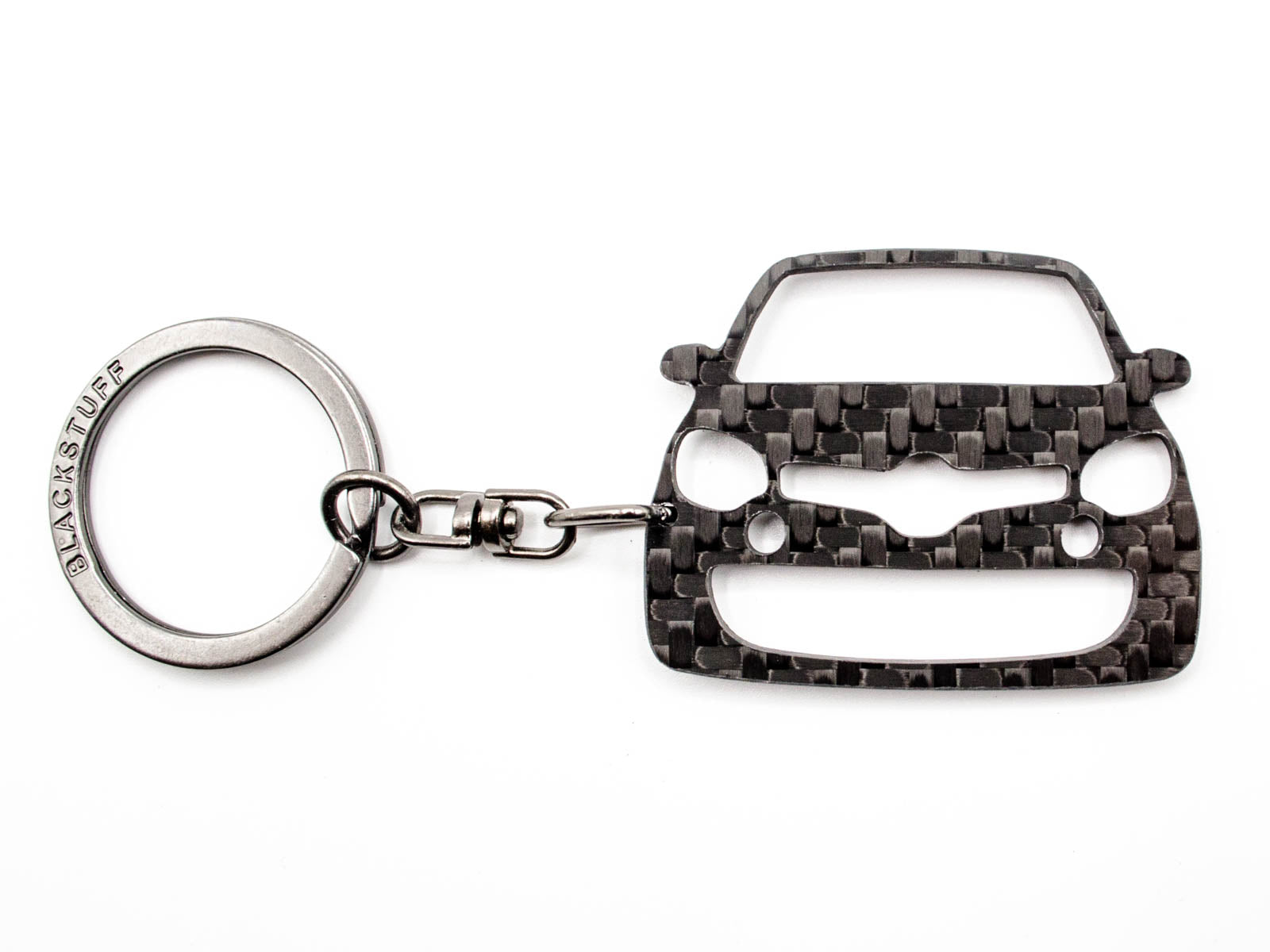 BlackStuff Carbon Fiber Keychain Keyring Ring Holder Compatible with Twingo III GT RS 2014-2019 BS-831