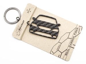 BlackStuff Carbon Fiber Keychain Keyring Ring Holder Compatible with Toledo MK4 NH 2012-2018 BS-834