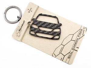 BlackStuff Carbon Fiber Keychain Keyring Ring Holder Compatible with Alhambra MK2 7N 2010-2019 BS-835