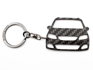 BlackStuff Carbon Fiber Keychain Keyring Ring Holder Compatible with Alhambra MK2 7N 2010-2019 BS-835