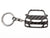 BlackStuff Carbon Fiber Keychain Keyring Ring Holder Compatible with Alhambra MK2 7N 2010-2019 BS-835