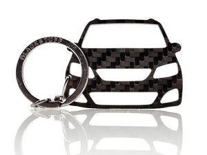 BlackStuff Carbon Fiber Keychain Keyring Ring Holder Compatible with Alhambra MK2 7N 2010-2019 BS-835