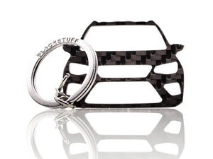 BlackStuff Carbon Fiber Keychain Keyring Ring Holder Compatible with Arona BS-837