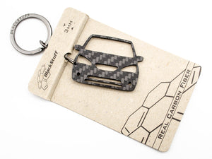 BlackStuff Carbon Fiber Keychain Keyring Ring Holder Compatible with Mii BS-838