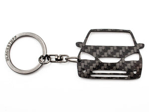 BlackStuff Carbon Fiber Keychain Keyring Ring Holder Compatible with Mii BS-838