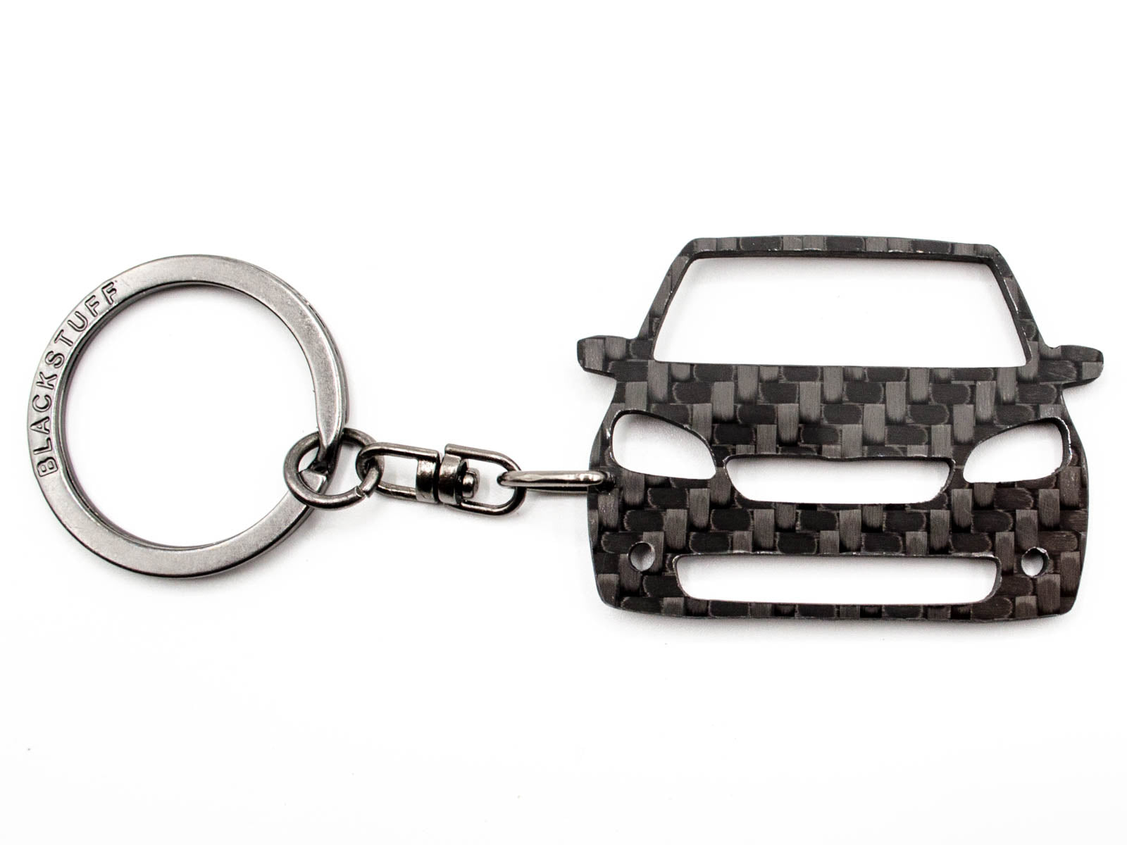 BlackStuff Carbon Fiber Keychain Keyring Ring Holder Compatible with Citigo BS-839