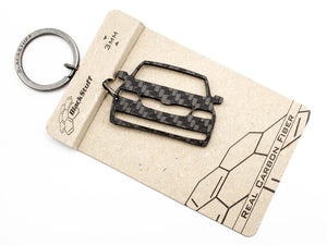 BlackStuff Carbon Fiber Keychain Keyring Ring Holder Compatible with Rapid 2012 BS-840