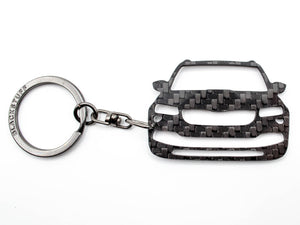 BlackStuff Carbon Fiber Keychain Keyring Ring Holder Compatible with Karoq BS-843