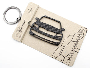 BlackStuff Carbon Fiber Keychain Keyring Ring Holder Compatible with Kodiaq BS-844