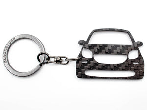 BlackStuff Carbon Fiber Keychain Keyring Ring Holder Compatible with Fortwo C453 A453 Forfour W453 2014 BS-845