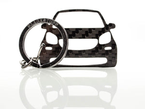 BlackStuff Carbon Fiber Keychain Keyring Ring Holder Compatible with Fortwo C453 A453 Forfour W453 2014 BS-845