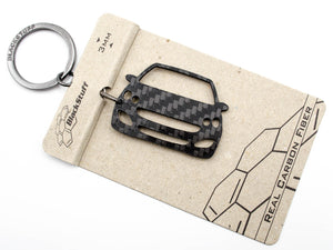 BlackStuff Carbon Fiber Keychain Keyring Ring Holder Compatible with Forfour W454 2004-2006 BS-846