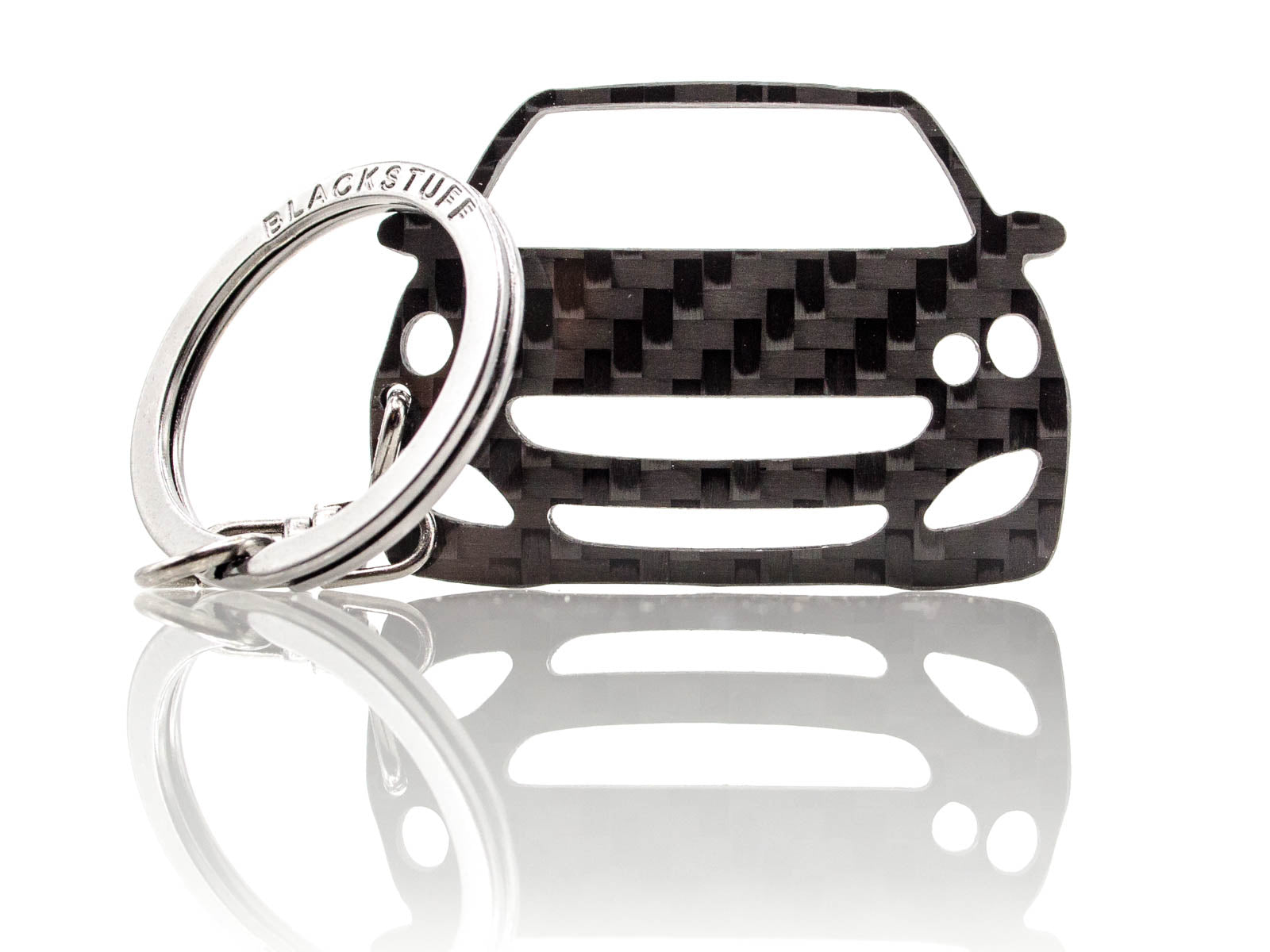 BlackStuff Carbon Fiber Keychain Keyring Ring Holder Compatible with Forfour W454 2004-2006 BS-846