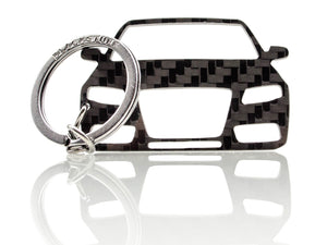 BlackStuff Carbon Fiber Keychain Keyring Ring Holder Compatible with A4 S4 RS4 B8 8K 2008-2012 BS-847