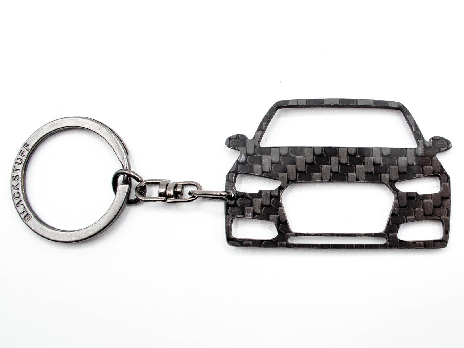 BlackStuff Carbon Fiber Keychain Keyring Ring Holder Compatible with A4 S4 RS4 B9 8W 2016 BS-848