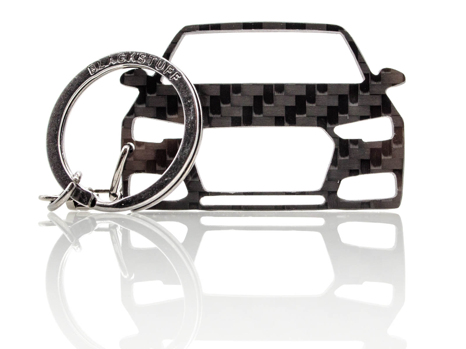 BlackStuff Carbon Fiber Keychain Keyring Ring Holder Compatible with A4 S4 RS4 B9 8W 2016 BS-848