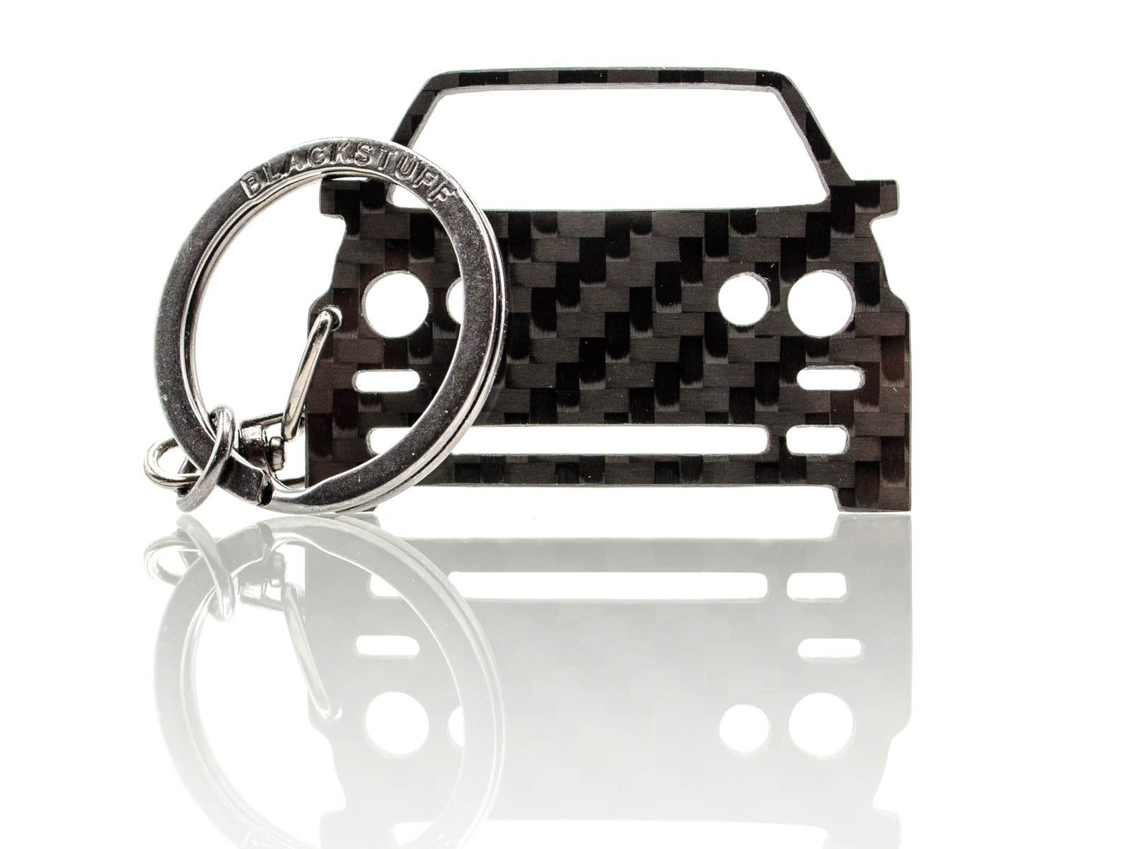 BlackStuff Carbon Fiber Keychain Keyring Ring Holder Compatible with Golf GTI Mk2 1983-1991 BS-849