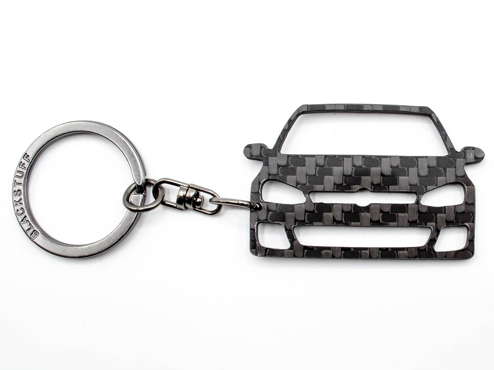 BlackStuff Carbon Fiber Keychain Keyring Ring Holder Compatible with Golf GTI Mk7 2012-2019 BS-851