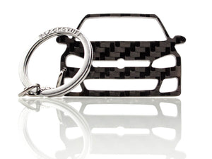 BlackStuff Carbon Fiber Keychain Keyring Ring Holder Compatible with Golf GTI Mk7 2012-2019 BS-851