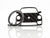 BlackStuff Carbon Fiber Keychain Keyring Ring Holder Compatible with Beetle A5 2012 BS-854