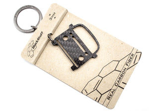 BlackStuff Carbon Fiber Keychain Keyring Ring Holder Compatible with Transporter T2 1967-1979 BS-863