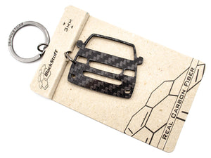 BlackStuff Carbon Fiber Keychain Keyring Ring Holder Compatible with Transporter T5 2003-2009 BS-865