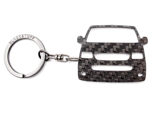 BlackStuff Carbon Fiber Keychain Keyring Ring Holder Compatible with Transporter T5 2003-2009 BS-865