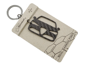 BlackStuff Kohlefaser-Schlüsselanhänger, Schlüsselanhänger, kompatibel mit Stelvio BS-874