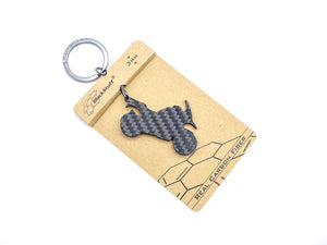 BlackStuff Carbon Fiber Keychain Compatible with Motorcycle R1200 GS BM-004