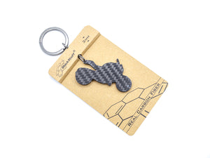 BlackStuff Carbon Fiber Keychain Compatible with Motorcycle Monster 1200 BM-006