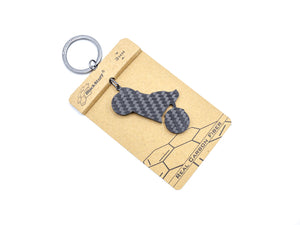 BlackStuff Carbon Fiber Keychain Compatible with Motorcycle Sportster BM-007