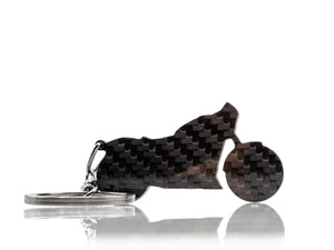 BlackStuff Carbon Fiber Keychain Compatible with Motorcycle Sportster BM-007