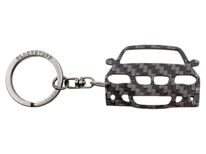 BlackStuff Carbon Fiber Keychain Keyring Ring Holder Compatible with 1er 1 Series E81 E82 E87 E88 2004-2011 BS-883