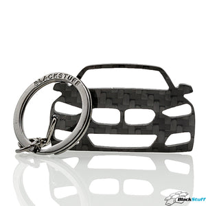 BlackStuff Carbon Fiber Keychain Keyring Ring Holder Compatible with 1er 1 Series F52 2017-2019 BS-882