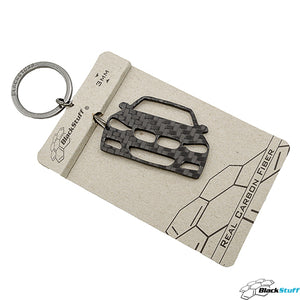 BlackStuff Carbon Fiber Keychain Keyring Ring Holder Compatible with 3er 3 Series F30 F31 F34 2011-2019 BS-879